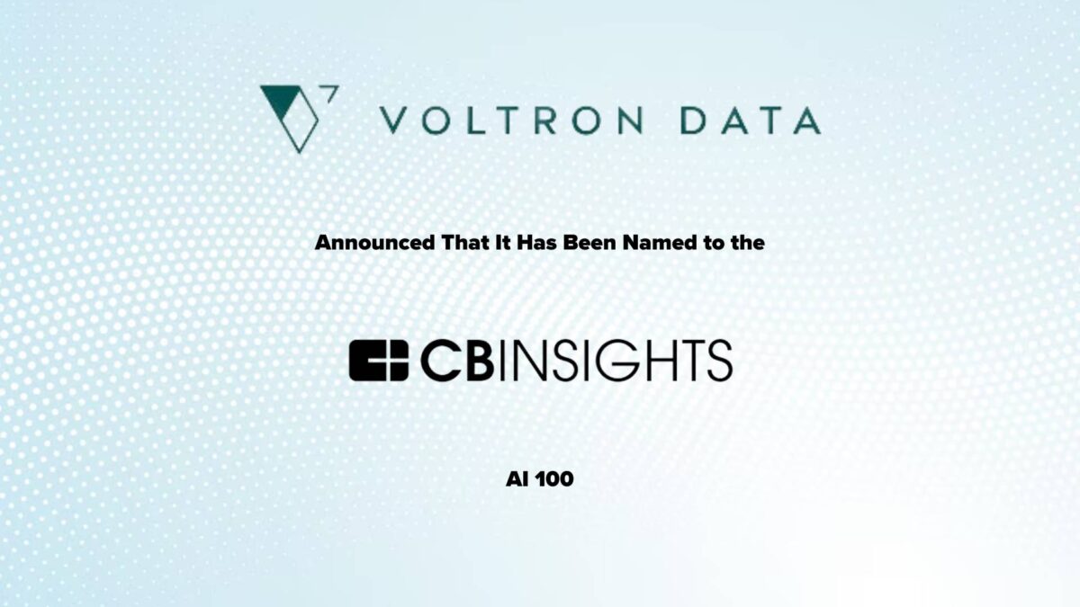 Voltron Data Named to the CB Insights AI 100