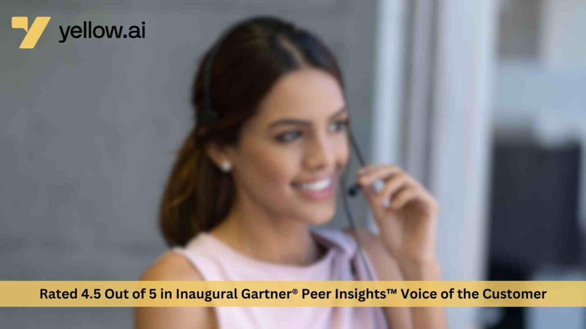 Yellow.ai Scored 4.5 out of 5 in Inaugural Gartner® Peer Insights™ “Voice of the Customer” Study for Enterprise Conversational AI Platforms