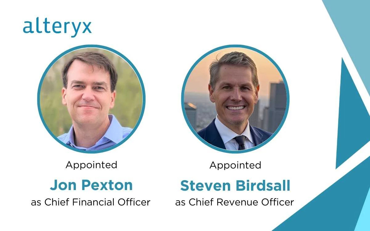 Alteryx Appoints Jon Pexton as CFO and Steven Birdsall as CRO